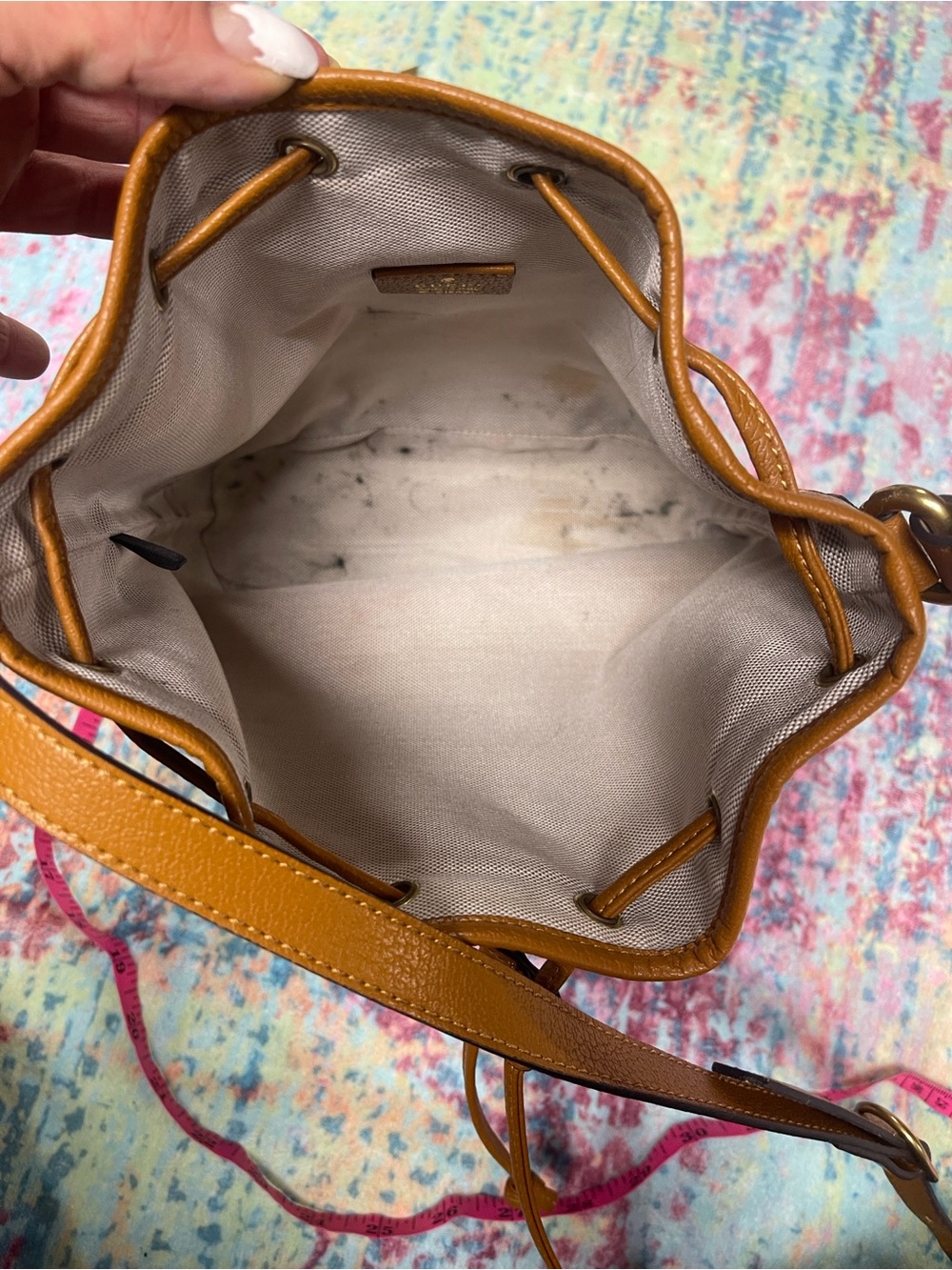 Mickey Mouse Brown Drawstring Backpack - Picture 7 of 8